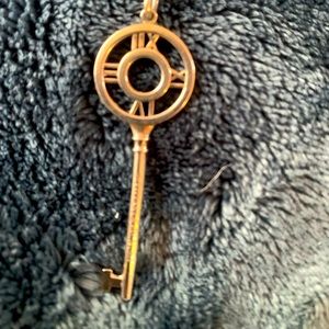 Tiffany sterling silver necklace with key charm.